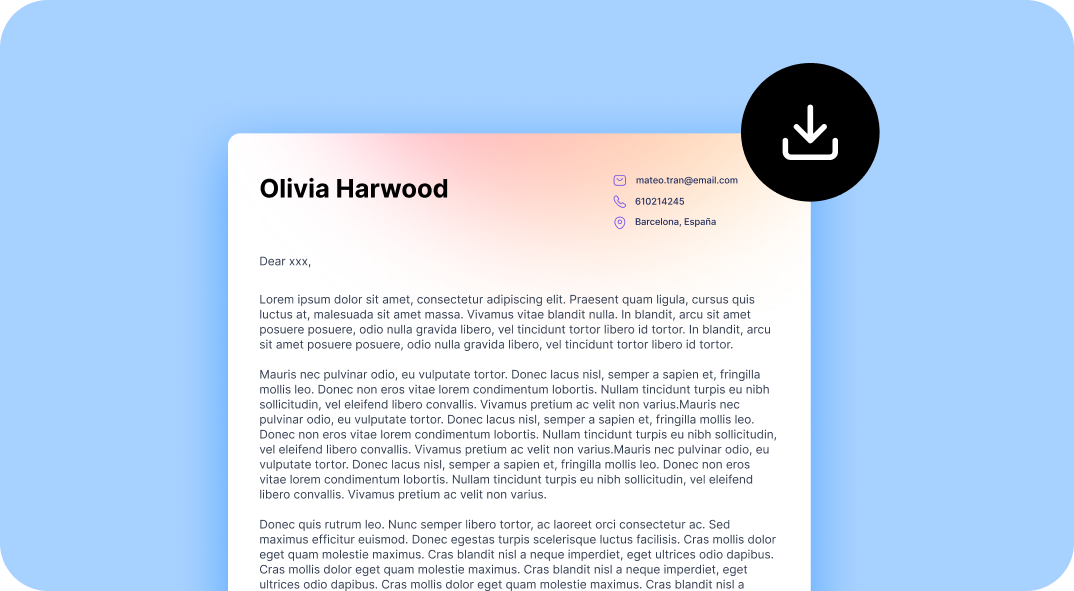 Download your cover letter